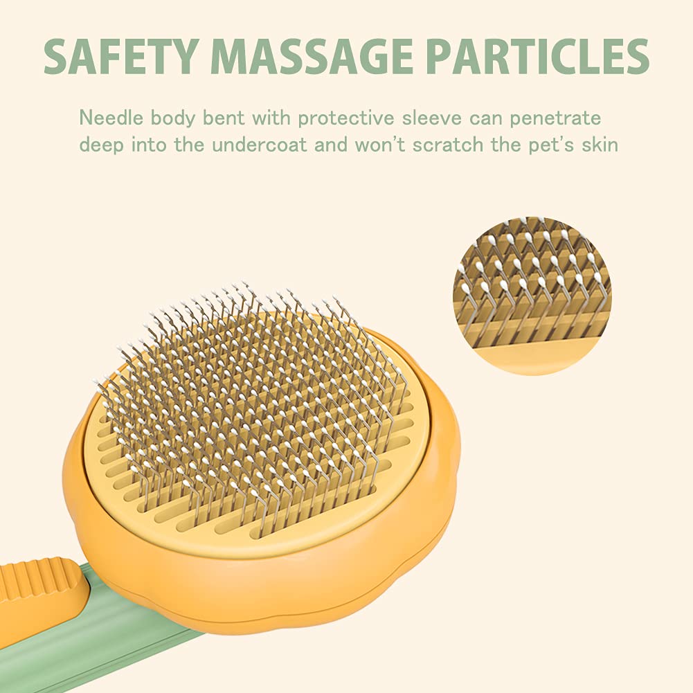 Brosse toilettage autonettoyante ergonomique chat Miaousse