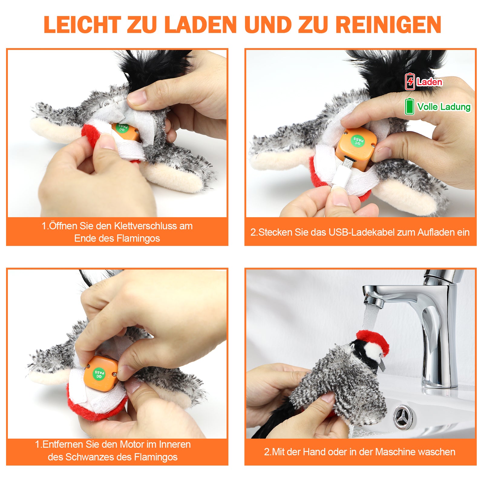 Jouet oiseau interactif rechargeable cataire chat Miaousse
