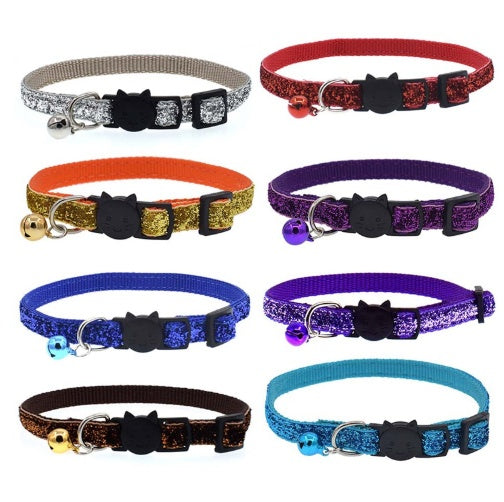 Collier chat ajustable clochette 6 coloris Miaousse