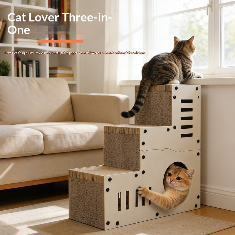 Griffoir multifonction carton ondulé design chat Miaousse