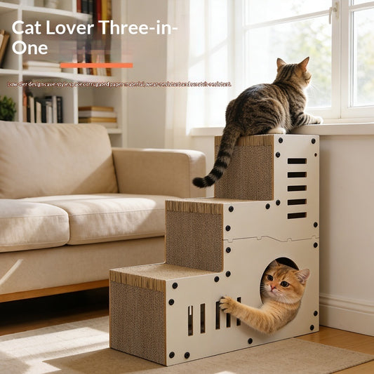 Griffoir multifonction carton ondulé design chat Miaousse