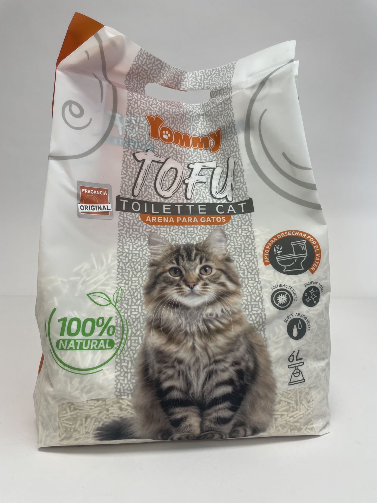 Litière végétale tofu premium 6L agglomérante Miaousse