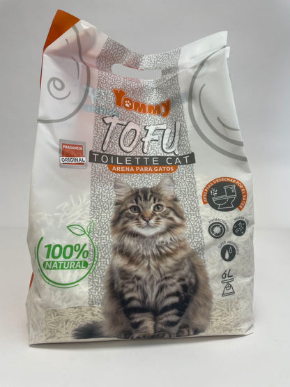 Litière végétale tofu premium 6L agglomérante Miaousse