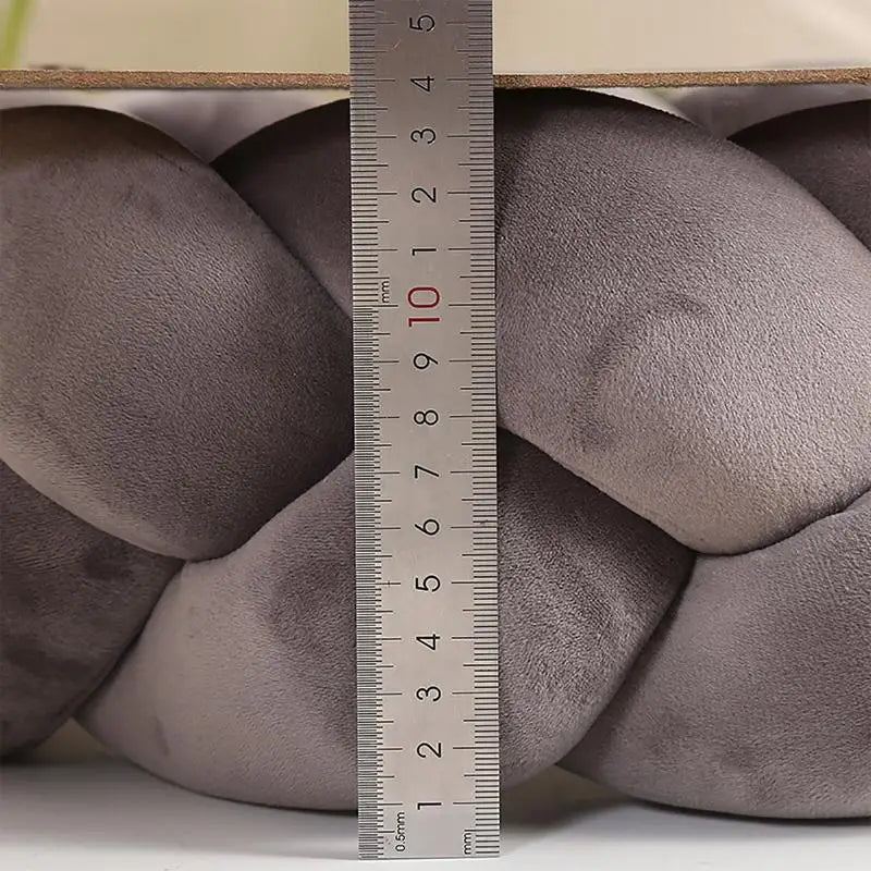 Lit rond tressé en coton pour chat détail 4 — Miaousse