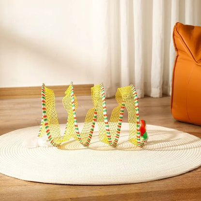 Tunnel spirale pliable avec jouet détail 11 — Miaousse