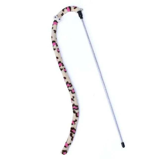 Baguette chenille colorée avec plumes détail 9 — Miaousse