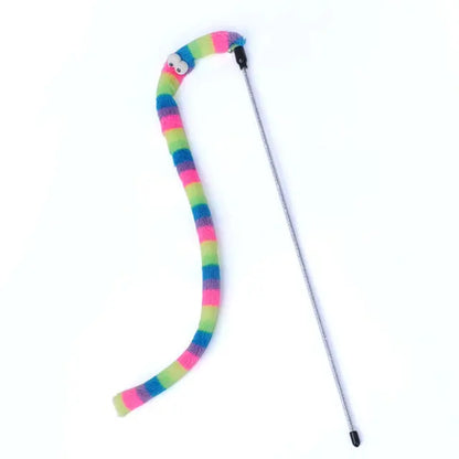 Baguette chenille colorée avec plumes détail 8 — Miaousse