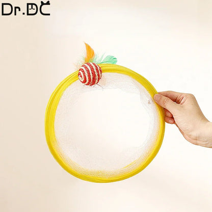 Tunnel spirale pliable avec jouet détail 4 — Miaousse