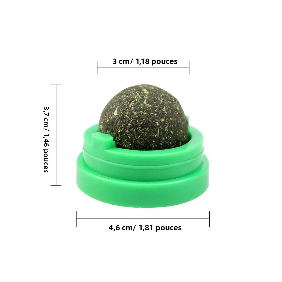 Balle rotative herbe à chat détail 6 — Miaousse
