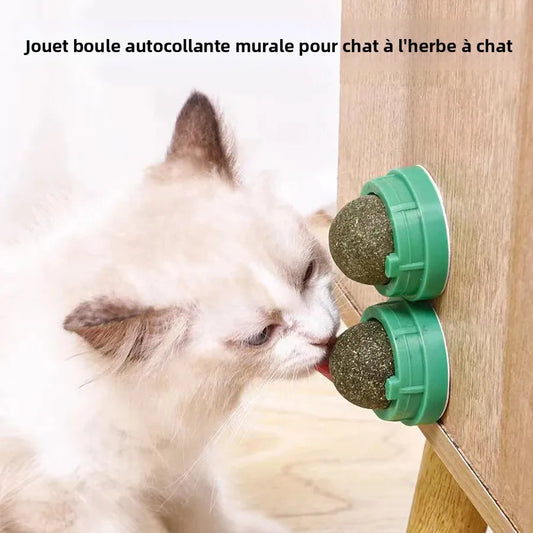 Balle rotative herbe à chat détail 2 — Miaousse