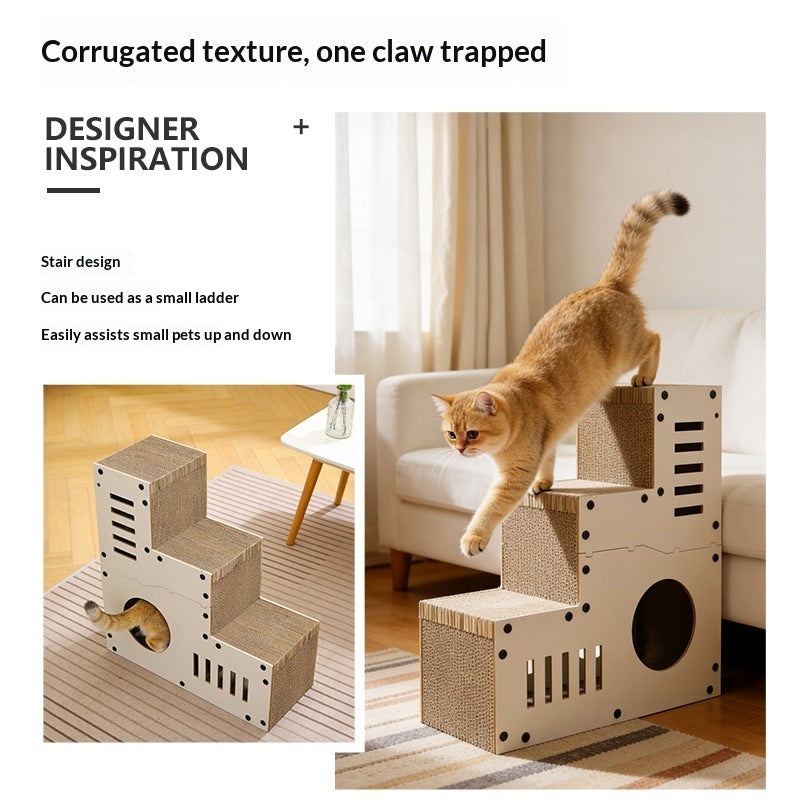 Griffoir multifonction carton ondulé design chat Miaousse