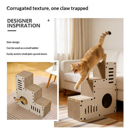 Griffoir multifonction carton ondulé design chat Miaousse