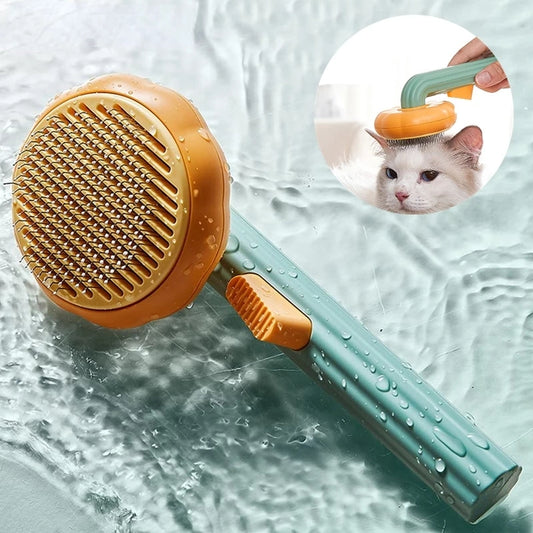 Brosse toilettage autonettoyante ergonomique chat Miaousse