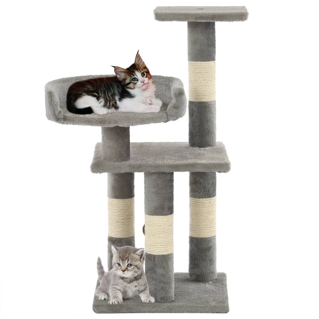 Arbre à chat compact sisal 65 cm avec plateformes Miaousse