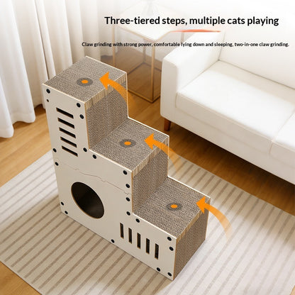 Griffoir multifonction carton ondulé design chat Miaousse